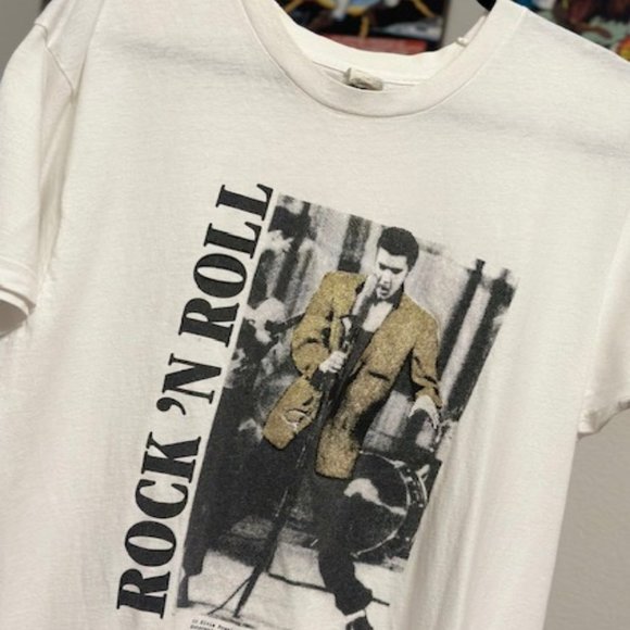 Vintage 1988 Elvis Presley Single Stitch Tee Shirt RARE (L) - Picture 2 of 5